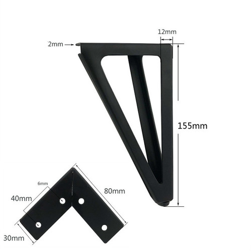 Metal legs thick furniture - 4x,